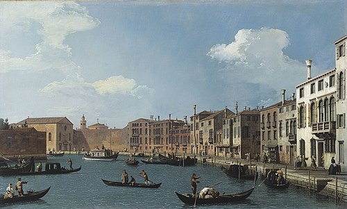 Vue du canal de Santa Chiara, Venise, 1730, Canaletto