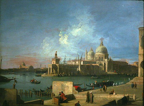 Vue de Santa Maria della Salute, depuis l'entrée du Grand Canal, 1727, Canaletto