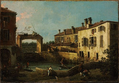 L'Écluse à Dolo, 1763, Canaletto