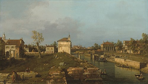 La Porta Portello, Padoue, 1741, Canaletto