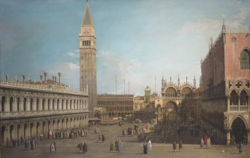 La Piazzetta, Venise, vers le Nord, 1730, Canaletto