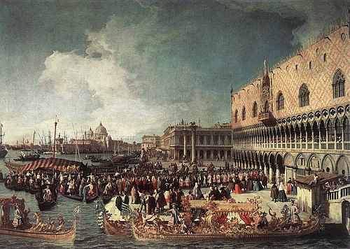 Reception of the Ambassador in the Doge's Palace, 1730, Canaletto