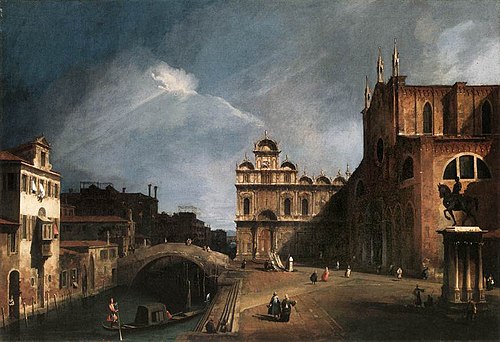Santi Giovanni e Paolo and the Scuola di San Marco, 1726, Canaletto