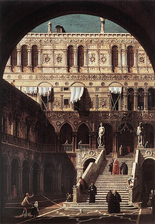 Scala dei Giganti, 1765, Canaletto