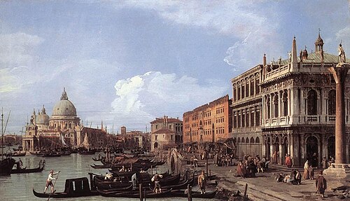 The Molo: Looking West, 1730, Canaletto