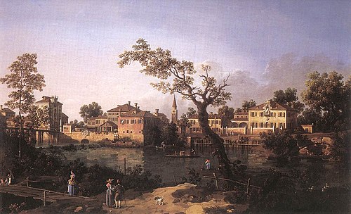 View of a River, 1745, Canaletto
