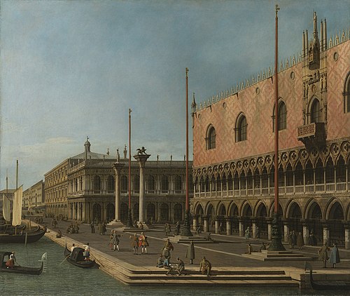 Capriccio du Môle et du palais du Doge, 1743, Canaletto