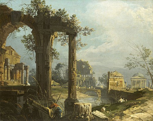 Capriccio with Ruins, 1735, Canaletto