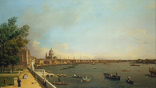 London: The Thames from Somerset House Terrace towards the City, 1750, Canaletto