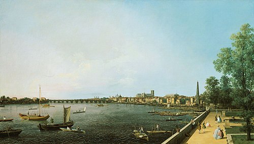 London: The Thames from Somerset House Terrace towards Westminster, 1750, Canaletto