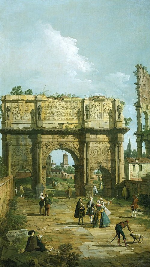 Rome: The Arch of Constantine, 1742, Canaletto