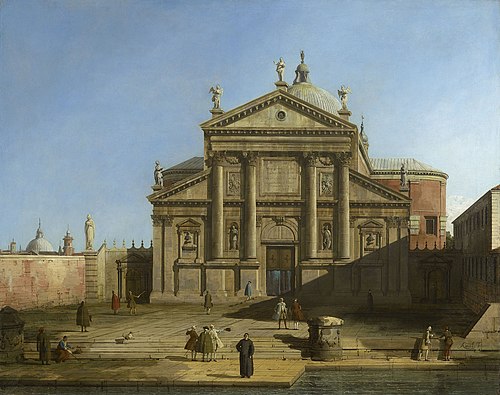 Venice: San Giorgio Maggiore in a Caprice Setting, 1744, Canaletto