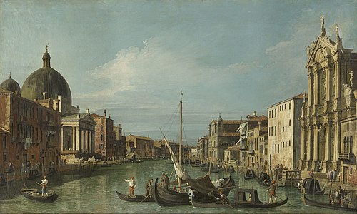 Venice: The Grand Canal with the Scalzi and San Simeone Piccolo, 1727, Canaletto