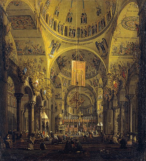 Venice: The Interior of San Marco by Day, 1755, Canaletto