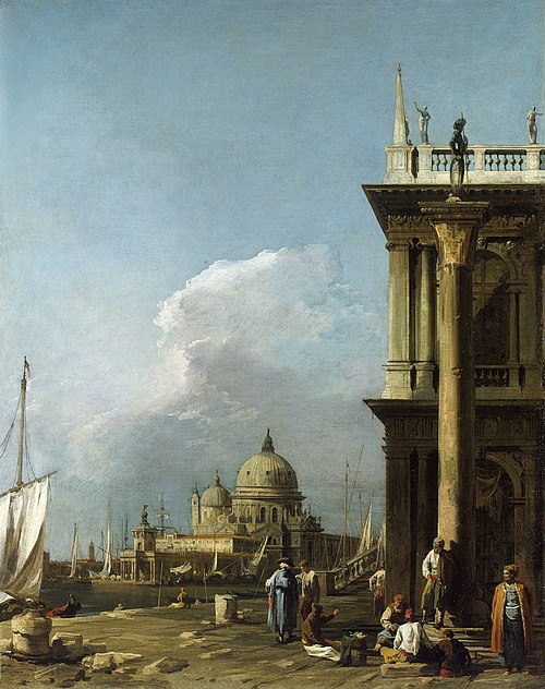Venise: la Piazzetta vers Santa Maria della Salute, 1724, Canaletto