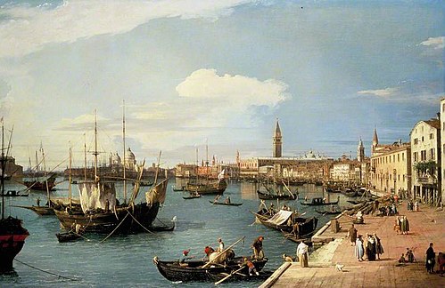 View of the Riva degli Schiavoni, 1734, Canaletto