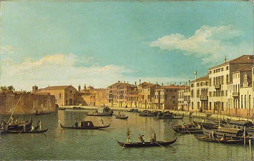 Venise: le canal de Santa Chiara, 1740, Canaletto