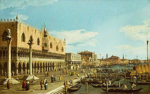 Venise : le Riva degli Schiavoni, 1740, Canaletto