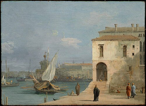Fonteghetto della Farina, Venice, 1735, Canaletto