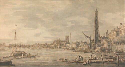 The City of Westminster from Near the York Water Gate, 1746, Canaletto