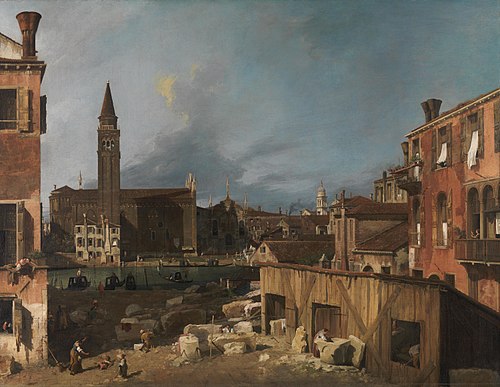 The Stonemason's Yard, 1725, Canaletto