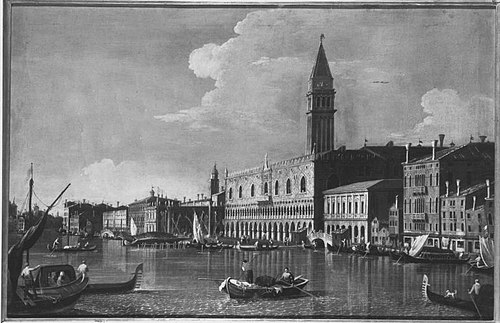 Riva degli Schiavoni mit Dogenpalast (Nachahmer), , Canaletto