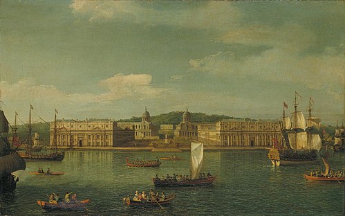 A View of Greenwich from the River, 1752, Canaletto
