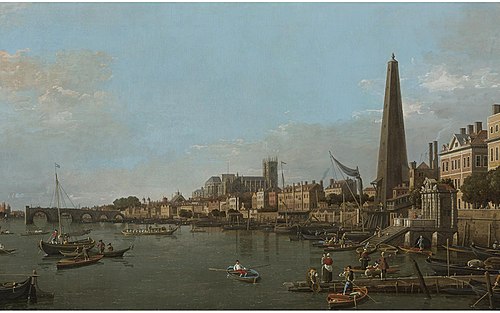 The City of Westminster from River Thames near the York Water Gate, 1746, Canaletto