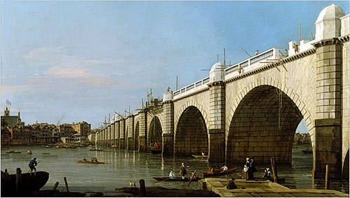 Westminster Bridge Under Construction from the South-East Abutment, 1747, Canaletto