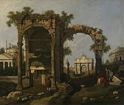 Ruins with Figures, 1747, Canaletto