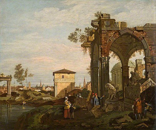 Ruins with Figures, 1747, Canaletto
