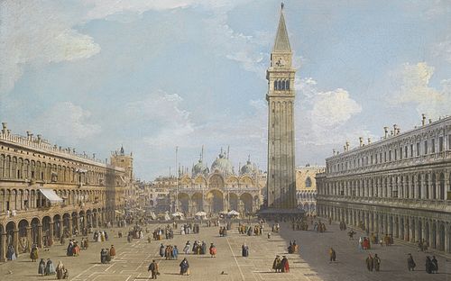 Venice: Piazza San Marco looking East towards the Basilica, 1730, Canaletto