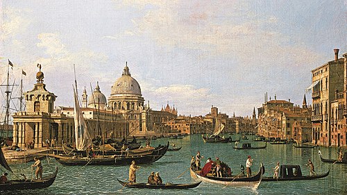 The Entrance to the Canal Grande at the Punta della Dogana and the Santa Maria della Salute, 1730, Canaletto