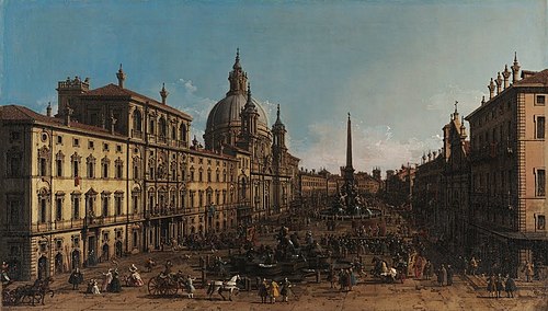 Rome: The Piazza Navona, 1751, Canaletto
