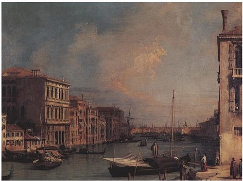 Grand Canal looking East from the Campo S. Vio, 1727, Canaletto