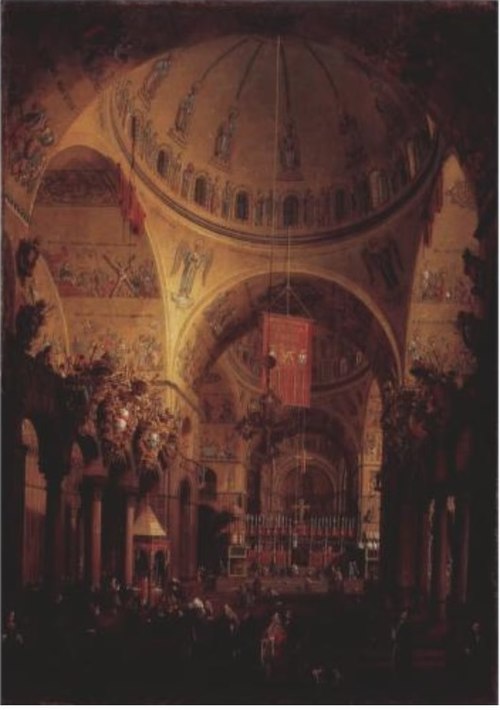 Interior of San Marco, Venice, 1745, Canaletto