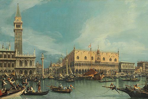 The Molo, Venice, from the Bacino di San Marco, 1733, Canaletto