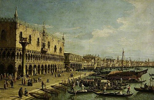 The Doge's Palace, Venice, , Canaletto