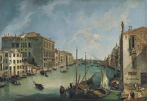 The Grand Canal from San Vio, Venice, 1723, Canaletto