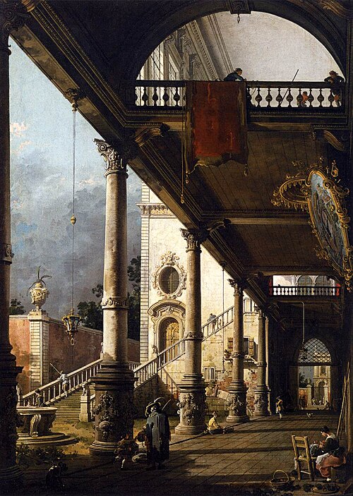 Perspective avec portique, 1765, Canaletto