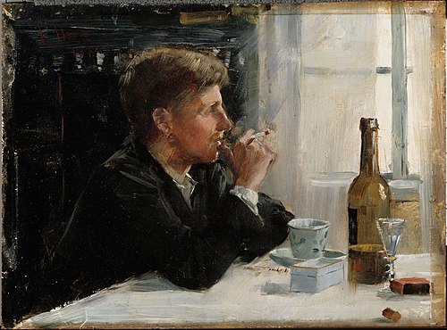 Seated Man at the Table, 1886, Elin Danielson-Gambogi