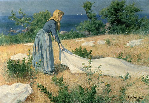 Laudry drying, 1896, Elin Danielson-Gambogi