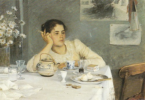 After breakfast, 1890, Elin Danielson-Gambogi