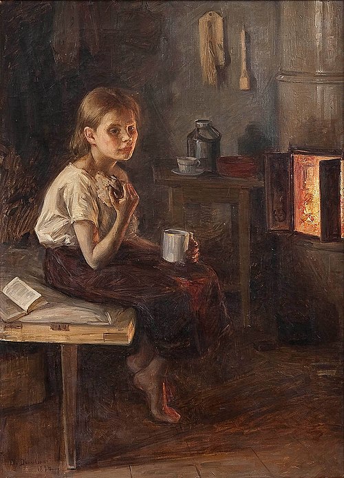 A girl by the oven, 1894, Elin Danielson-Gambogi