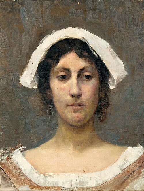 Girl in white bonnet, , Elin Danielson-Gambogi