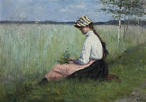 Girl on a Meadow, 1885, Elin Danielson-Gambogi