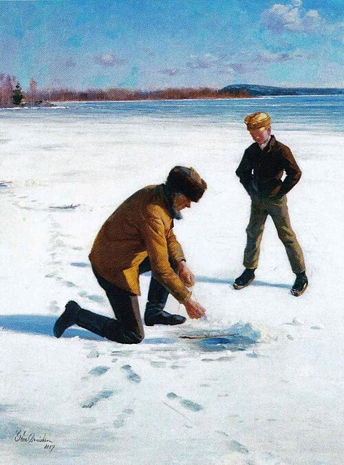 Talvikalastajia, 1887, Elin Danielson-Gambogi
