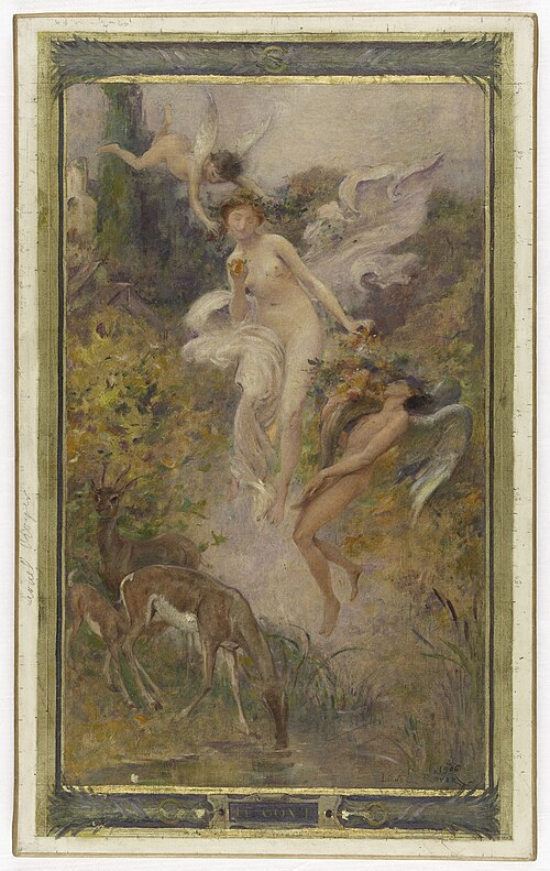 Esquisse pour la mairie du 10ème arrondissement de Paris : Le goût, 1906, Lionel Royer