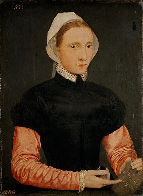 Portrait of a Lady, called Lady Helen Leslie, Wife of Mark Ker, 1551, Willem Key