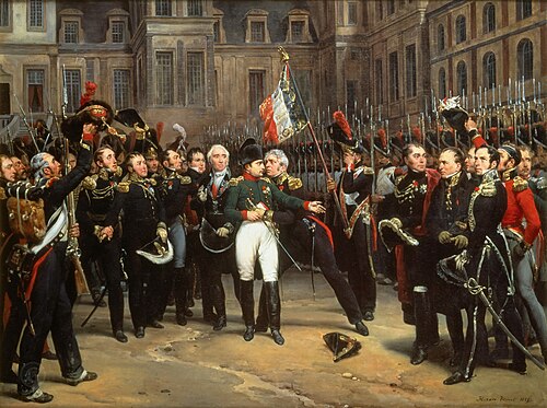 Adieux de Napoléon à la garde impériale à Fontainebleau, 20 avril 1814, 1824, Antoine-Alphonse Montfort